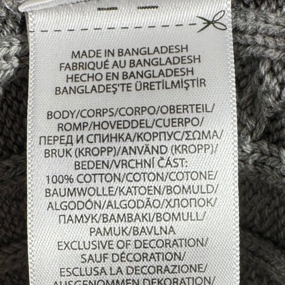 Polo Ralph Lauren Sweater Gray Cable Knit Crewneck Cotton Mens‎ XXL
